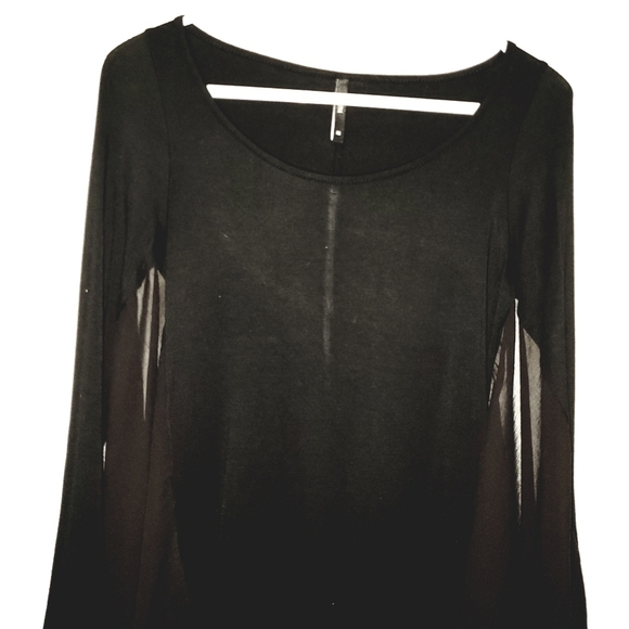 𝅺 Killing CITY BLACK TEE with sheer vale sle… - Picture 4 of 5